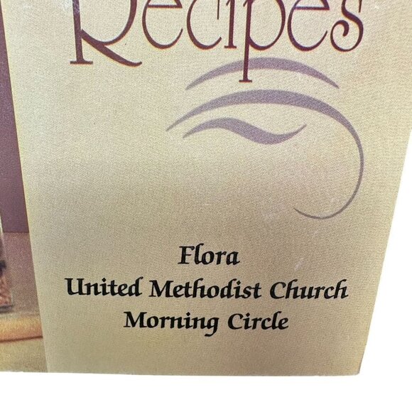 Vintage Cherished Recipes Cookbook Flora United Methodist Church Spiral Wire MS - Picture 3 of 11